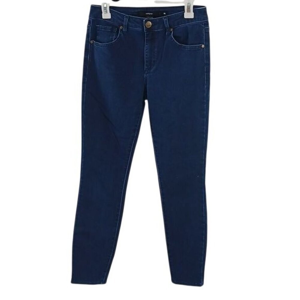 Harper Womens Size 28 Skinny Jeans Dark Wash Denim Zip Ankle Bow Detail Pants